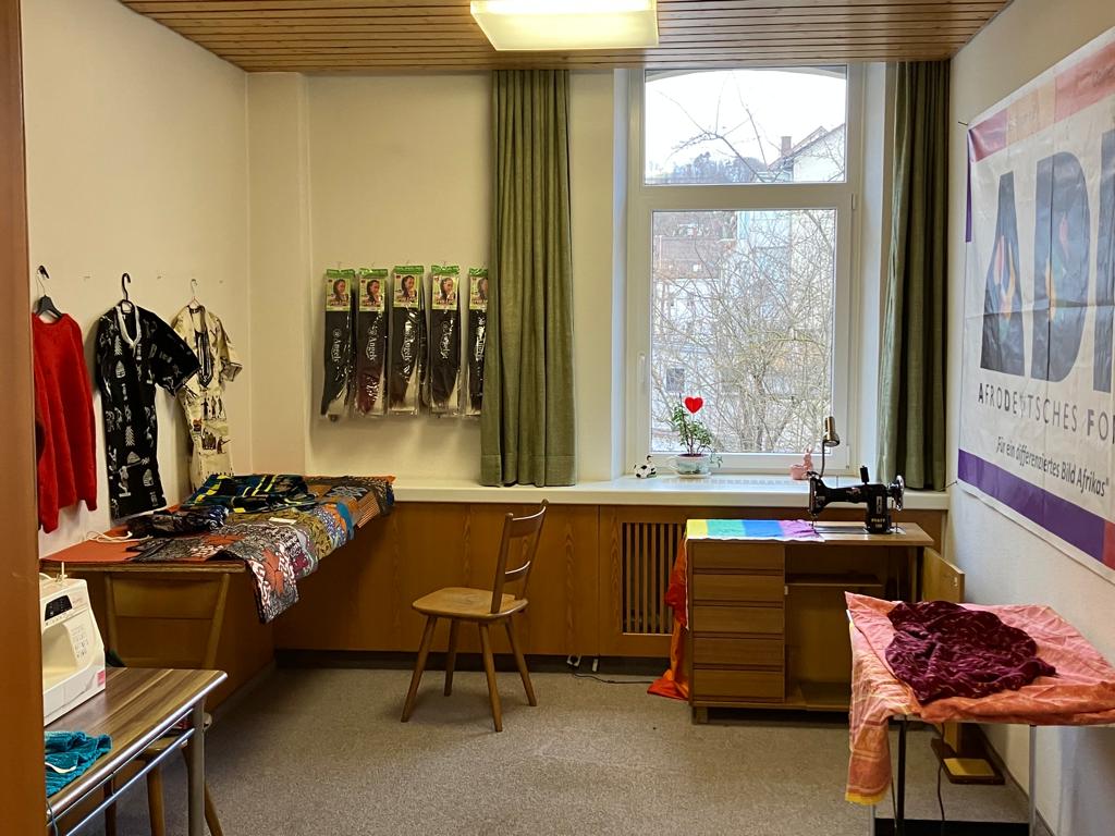 Work Space with sewing machine